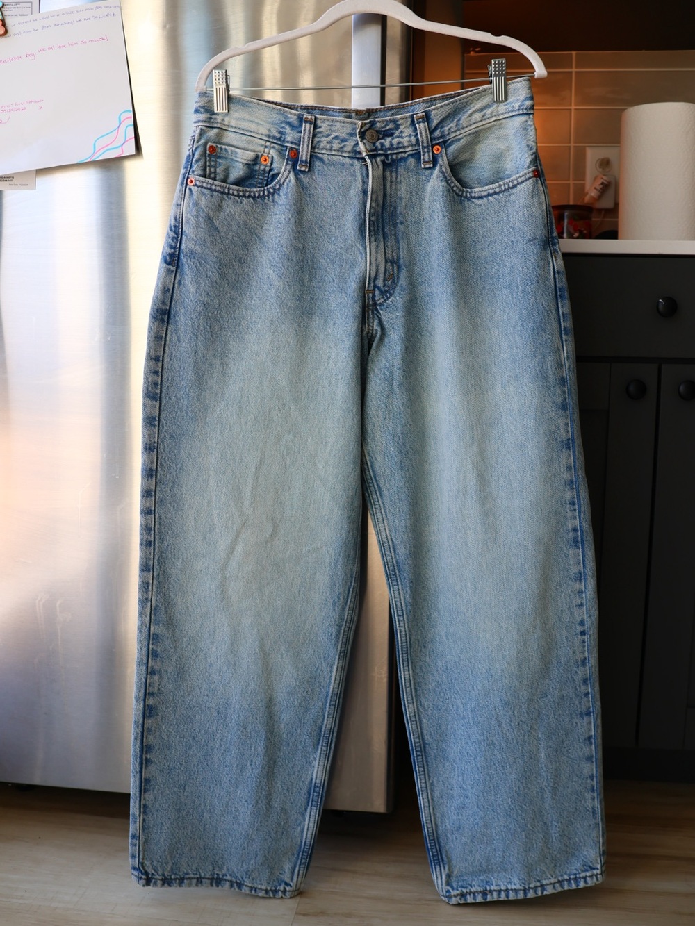 Levi's 578 light-wash baggy jeans